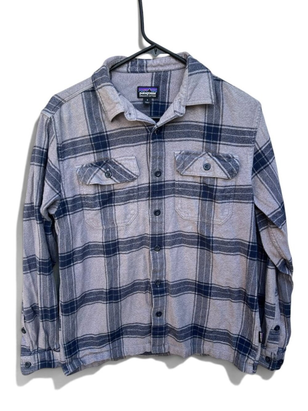 Patagonia Organic Cotton Long Sleeve Fjord Flannel Plaid Shirt Size S